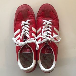Men’s Adidas red  “dragon” sneaker, Size 12